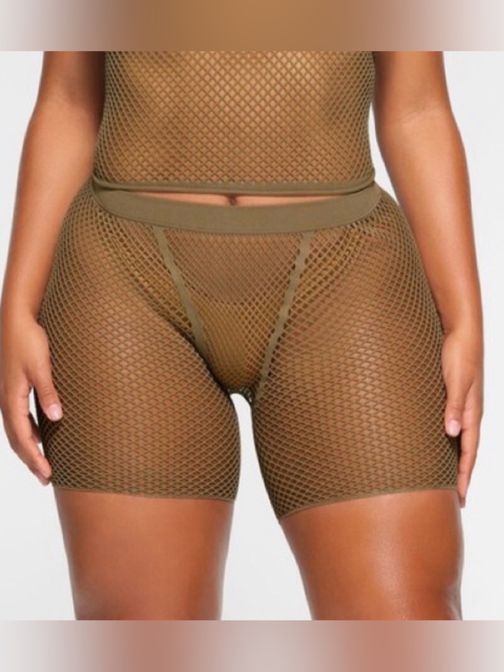 💚 SKIMS Army Warp Knit Short | Army | Size 2X-4X | NWT 🏷️